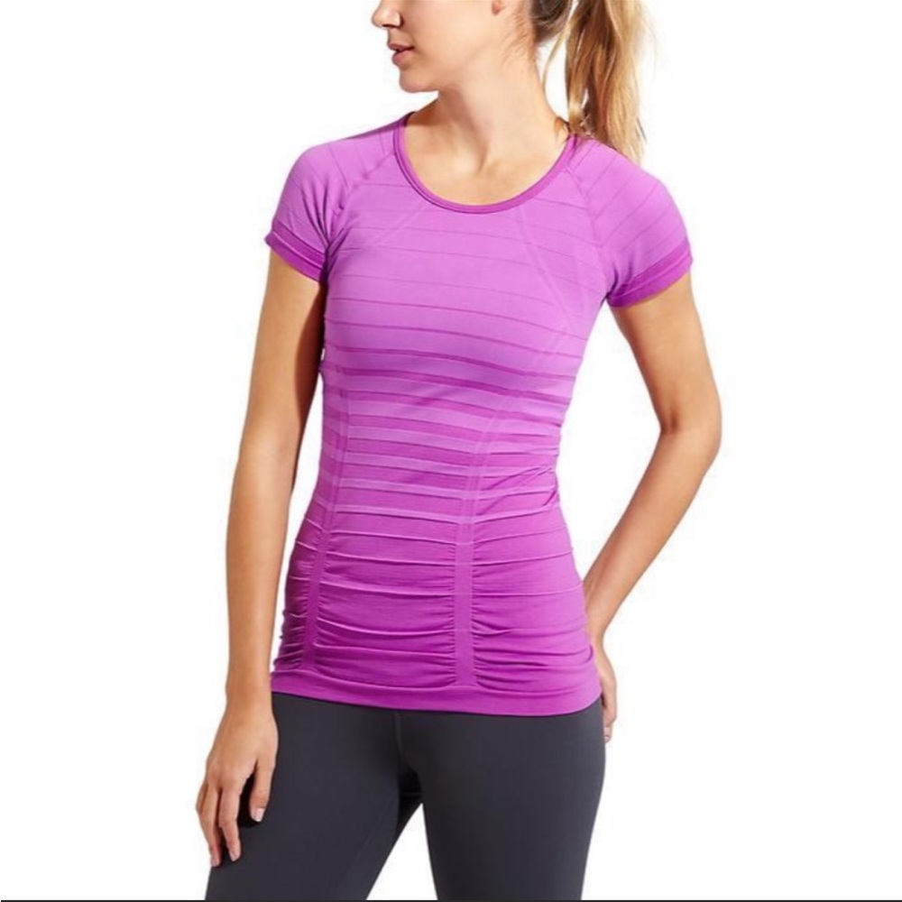 5/$25 ATHLETA Jazzy Purple Fastest Track Tee- Size Medium